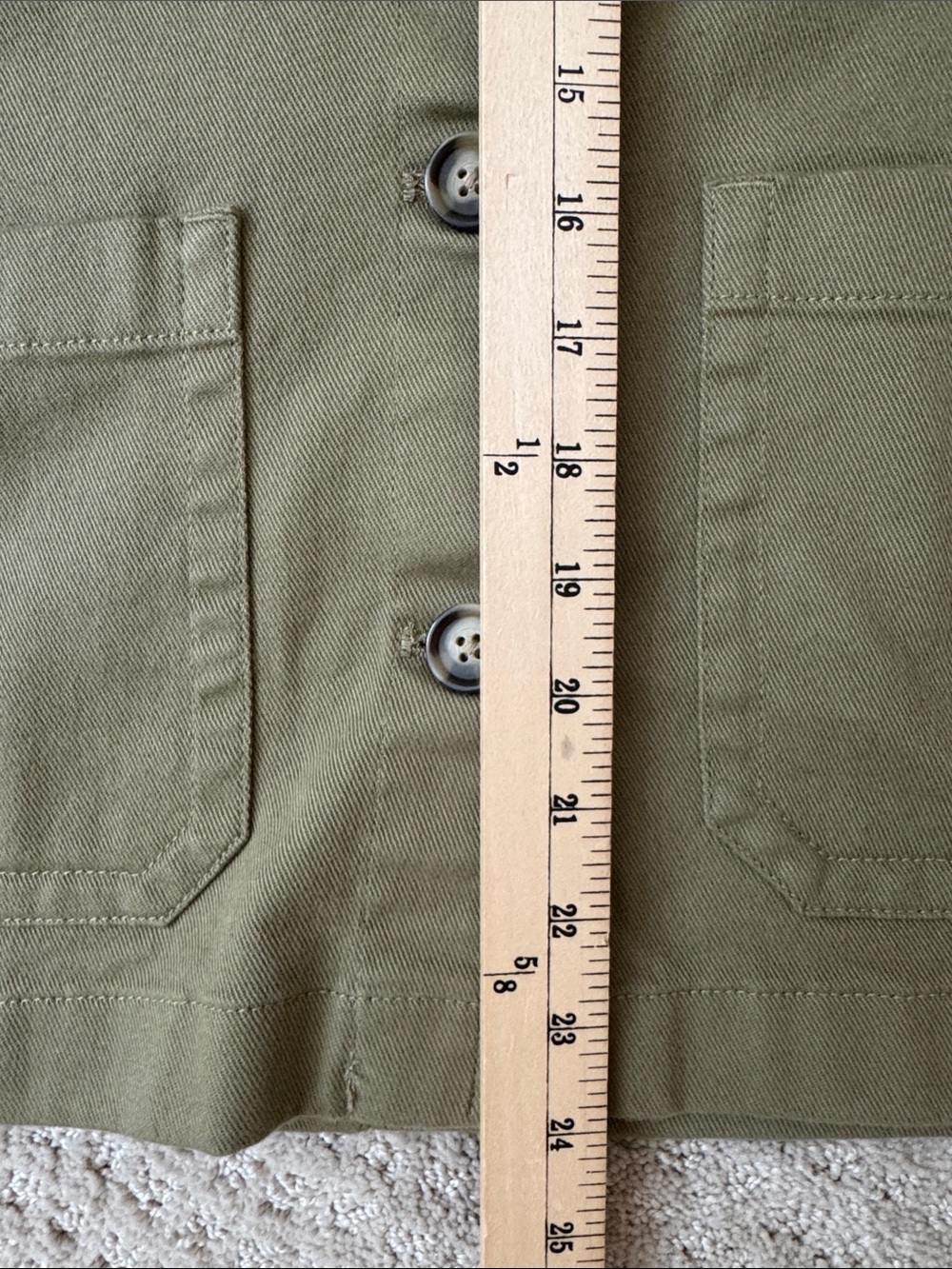 Quince | Organic Cotton Comfort Stretch Chore Jacket in Olive Green | Size M - Picture 12 of 12